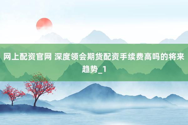 网上配资官网 深度领会期货配资手续费高吗的将来趋势_1